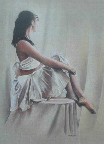 Contemplation - pastel