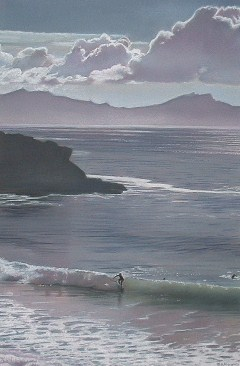 Surfers Lang beach New Zealand