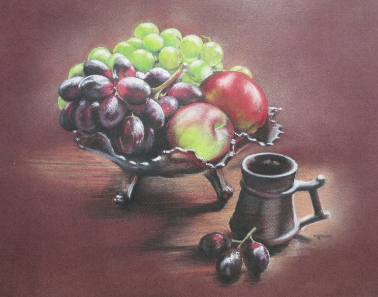 Fruit and Pewter - Pastel