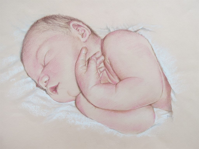 Jack at weeks old -pastel