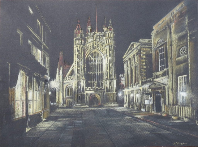 Bath Abbey - pastel