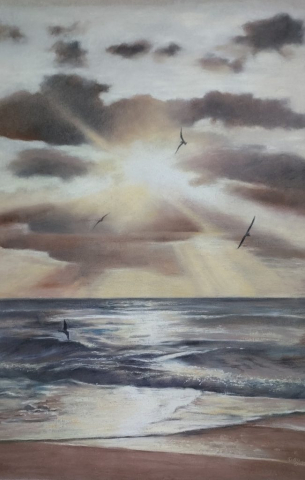 Miami Sunrise - pastel